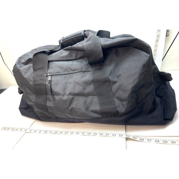 L.L.Bean Black Extra Large Duffel Bag With Handles & Shoulder Strap 30"x14"x14" - Picture 2 of 11